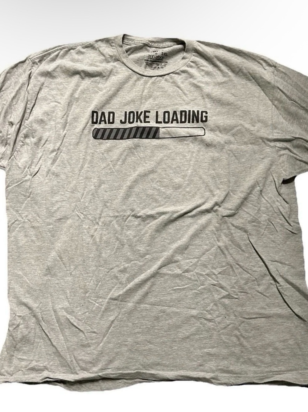 Men’s Dad Joke Loading Grey Short Sleeve T Shirt Size 3XL XXXL